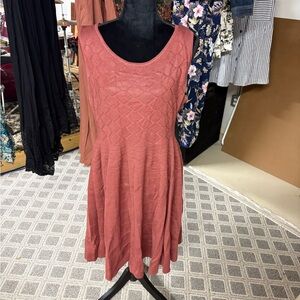 Torrid Textured Sleeveless Coral Sweater Dress